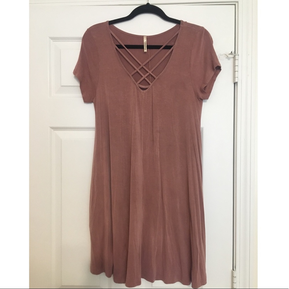Dusty pink dress!